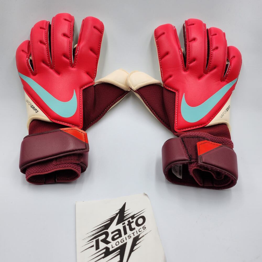 Mens Size 6 Nike Goalkeeper Gloves Vapor Grip 3 Slip-Resistant Red DM4008-660